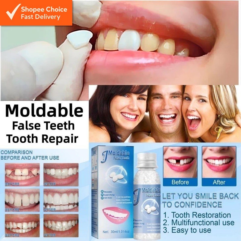 False Teeth Tooth Filling Solid Denture Material Temporary Tooth Fix ...