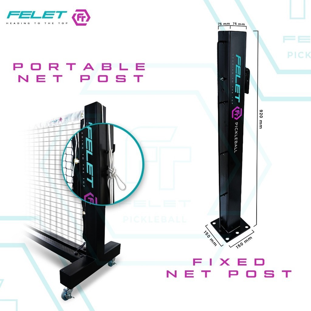 FELET PICKLEBALL-PORTABLE NET POST / FIXED NET POST 100% Original by ...