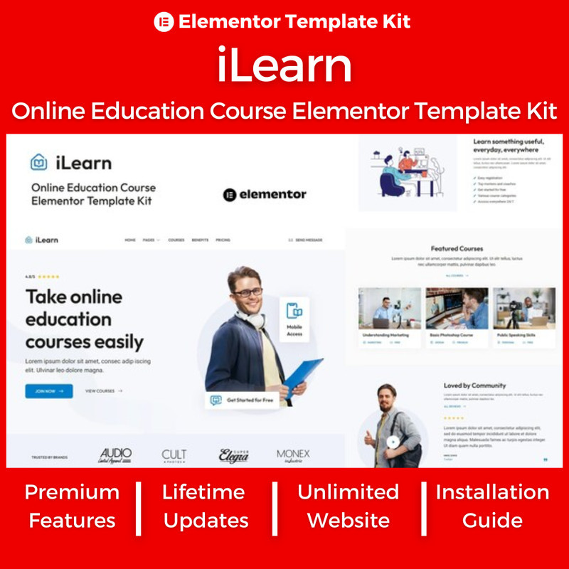 iLearn - Online Education Course Elementor Template Kit [Latest Version ...