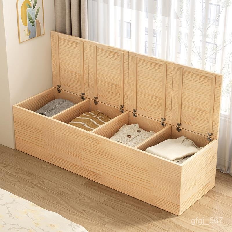 J-H/Solid Wood Bay Window Cabinet, Seating Storage Cabinet, Small ...