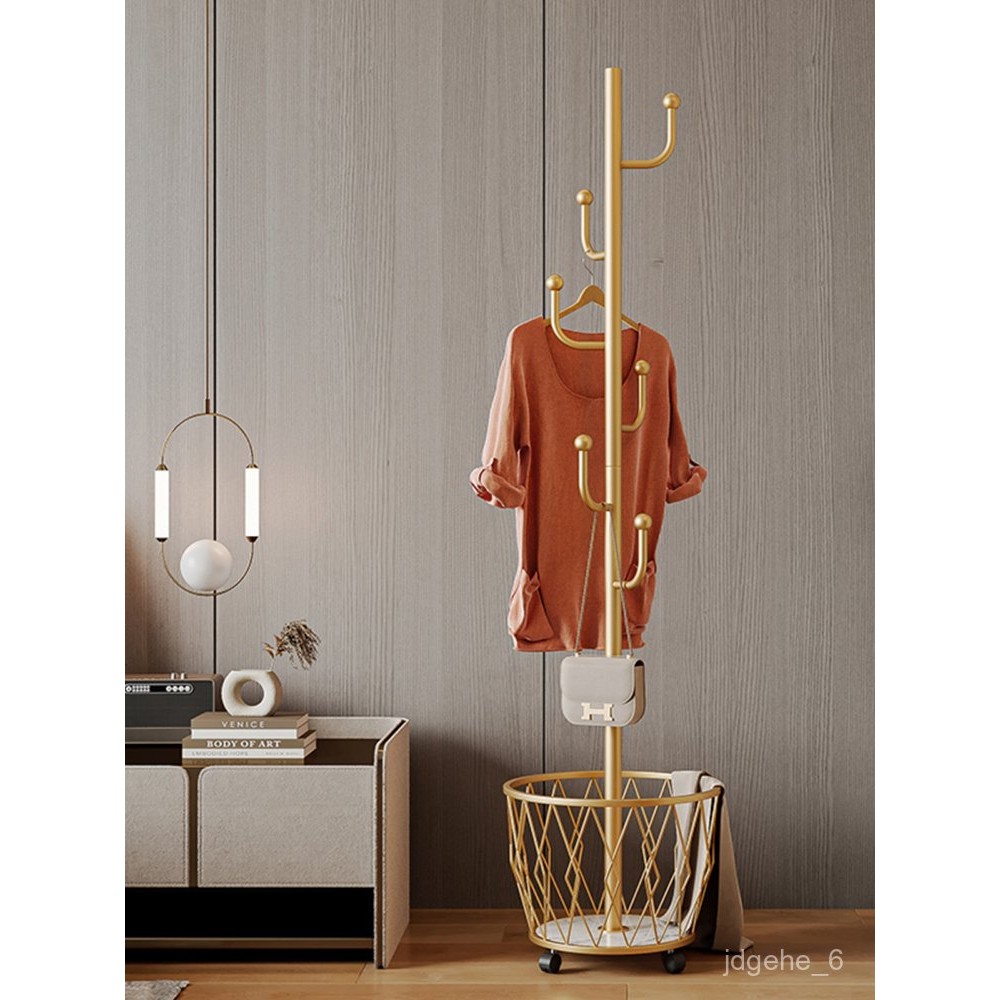 M/#Wheeled Clothes Rack Bedroom Garment Rack Floor-standing Household ...