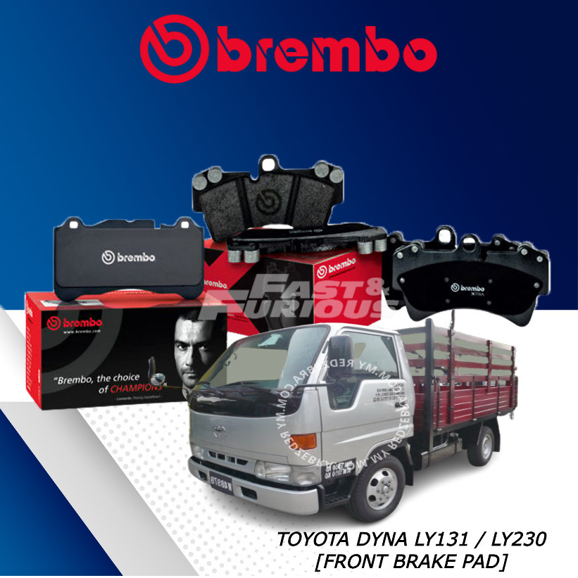 ORIGINAL BREMBO TOYOTA DYNA LY131 / LY230 BRAKE PAD FRONT (DEPAN ...