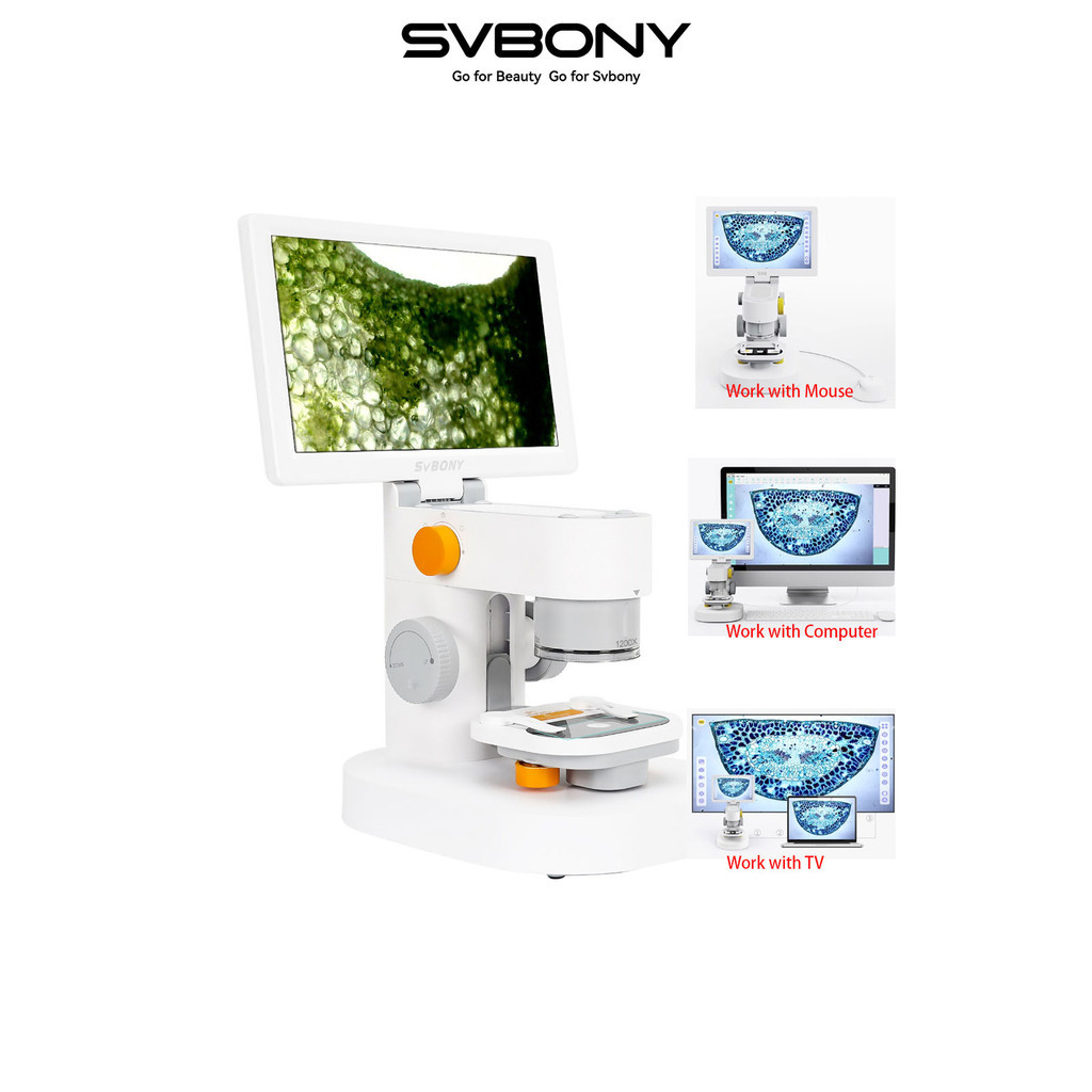 SVBONY Digital 1200X Touch Screen Biological Microscope (9