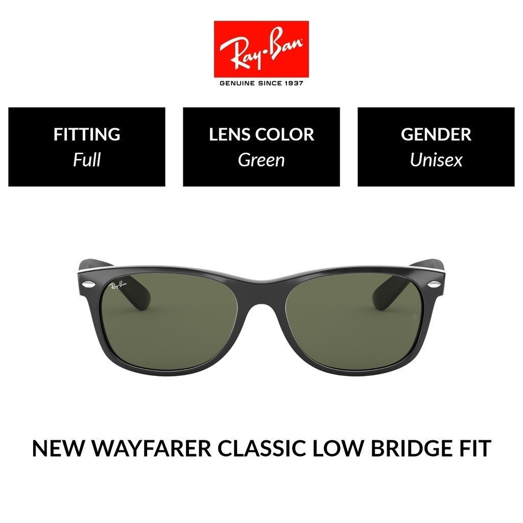 Ray-Ban New Wayfarer Unisex Full Fitting Sunglasses (55 mm