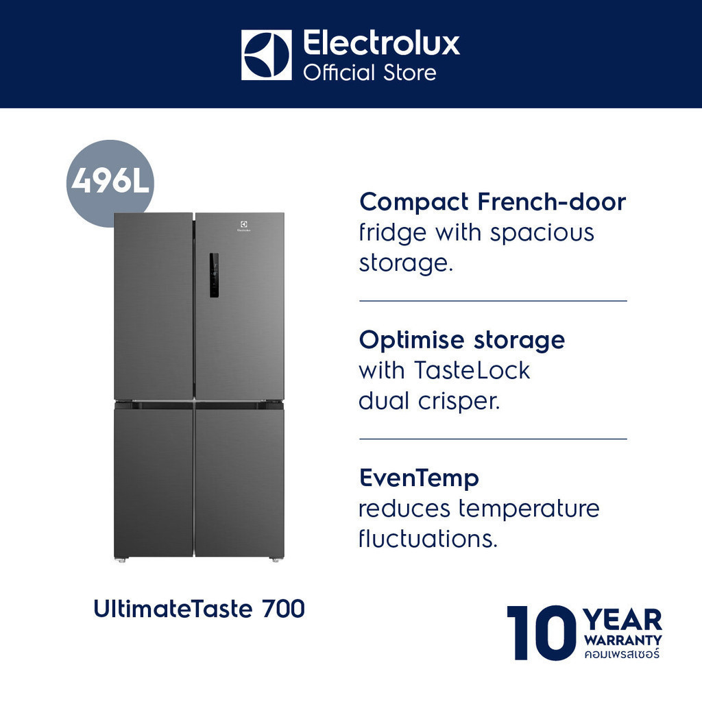 Electrolux UltimateTaste 700 French Door Refrigerator (496L) EQE4900A-B ...