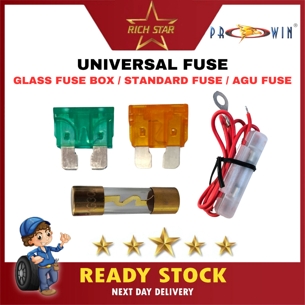 (With Ring Terminal) UNIVERSAL STANDARD FUSE - WIRE FUSE - AGU GOLD ...