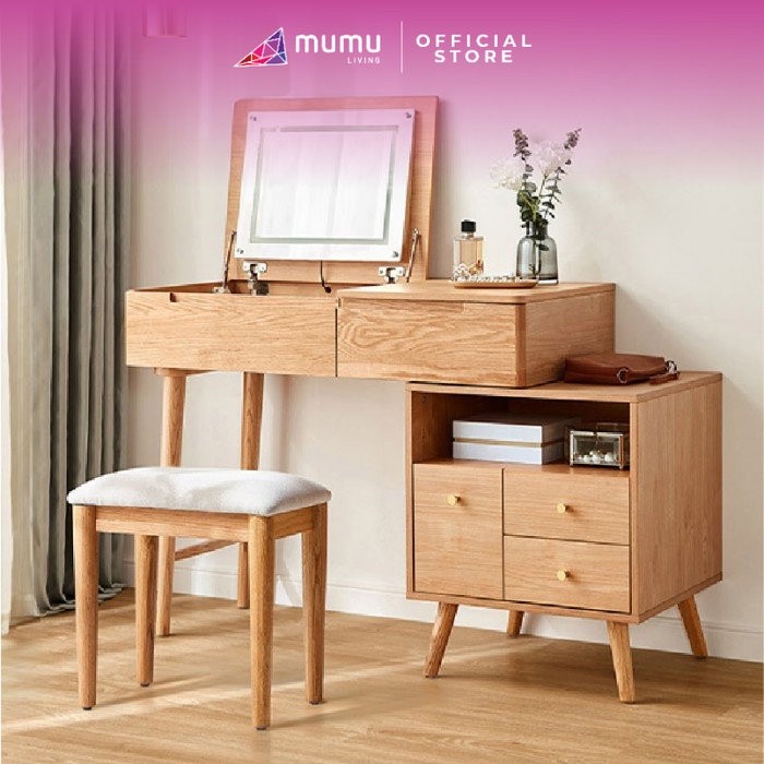 [MUMU Living] Julia Extendable Dressing Table Set | Shopee Malaysia