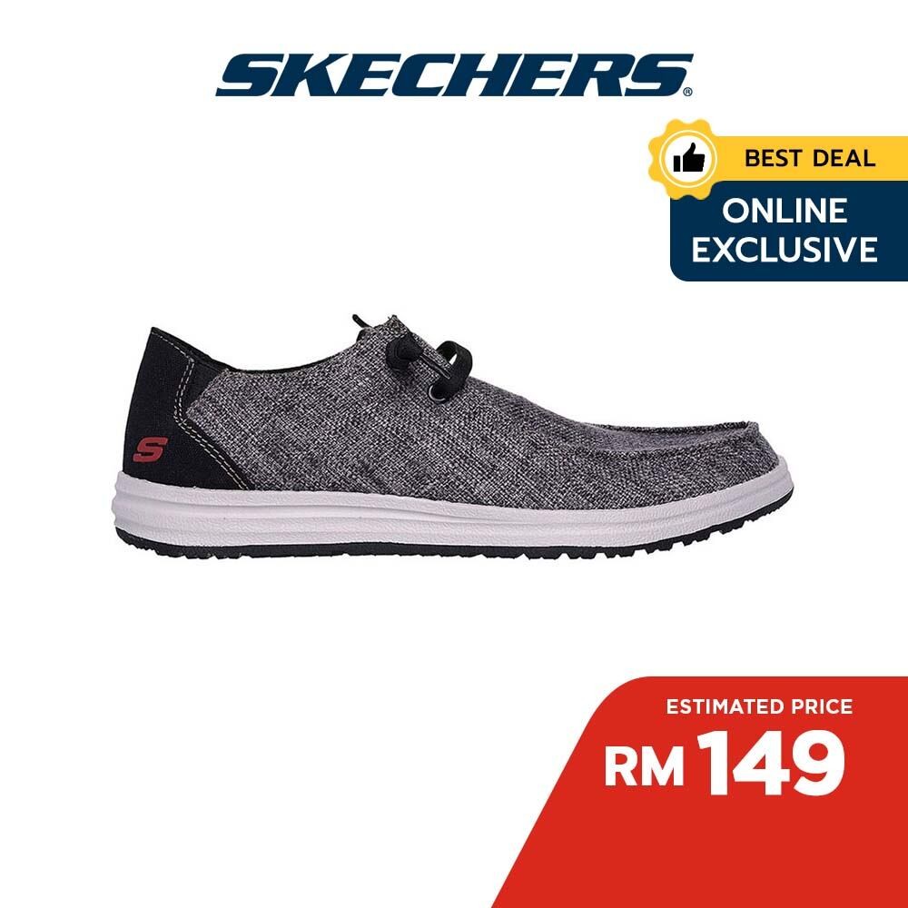 Skechers Online Exclusive Men SKECHERS Street Wear Nelson Nela Shoes 210726 BLK Shopee Malaysia