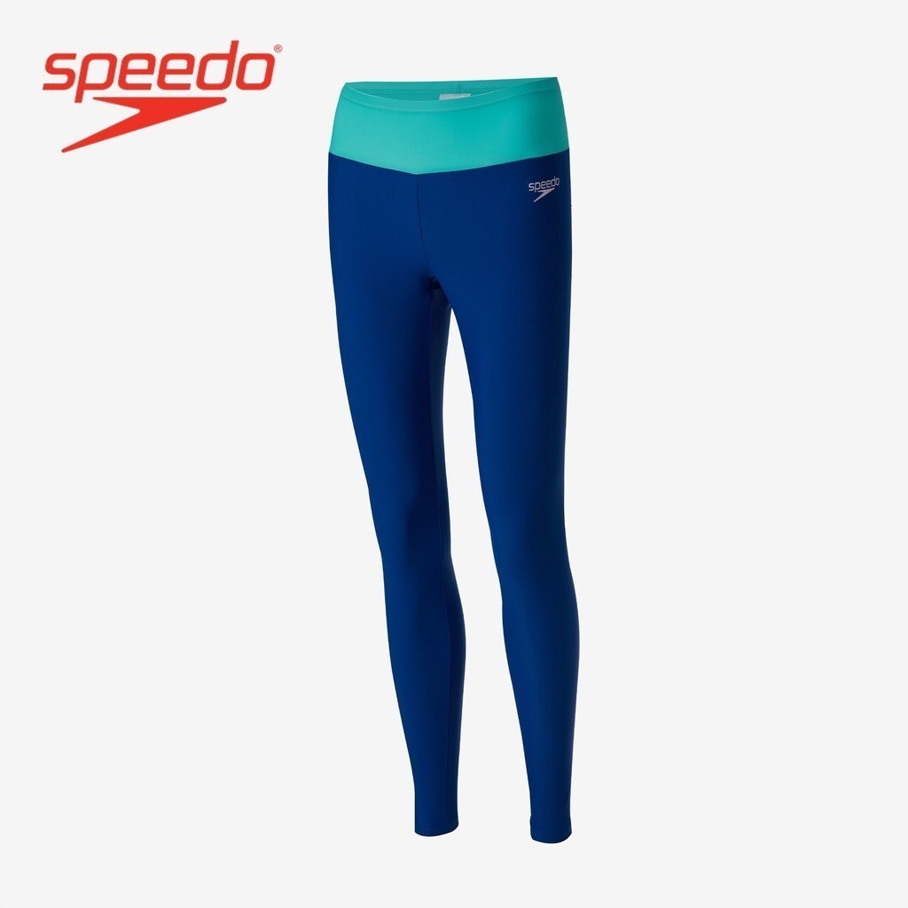 Speedo Women s Swimwear Water Sport Logo Swim Legging Blue 8 14027H601 Shopee Malaysia