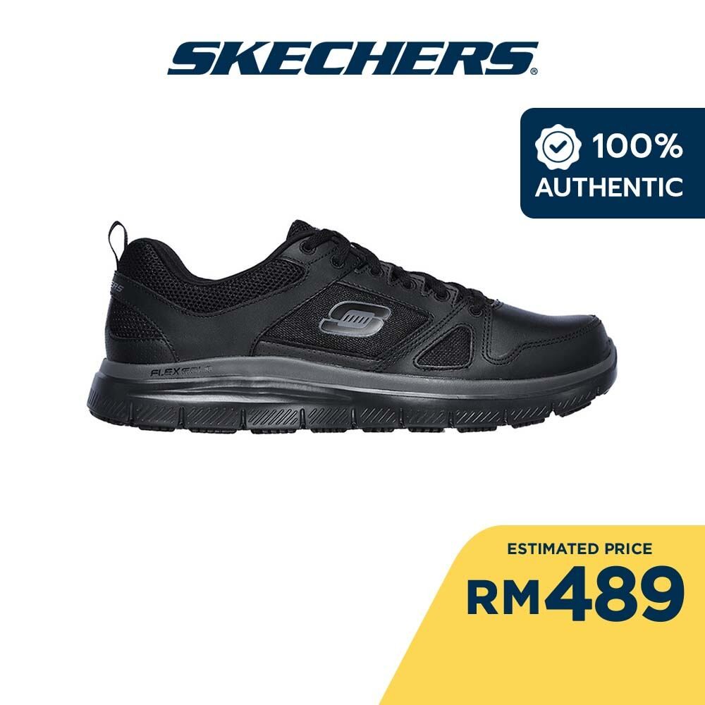 Skechers Men Work Flex Advantage Slip Resistant Work Shoes 77040 BLK Memory Foam Kasut Sneaker Kerja Lelaki Shopee Malaysia