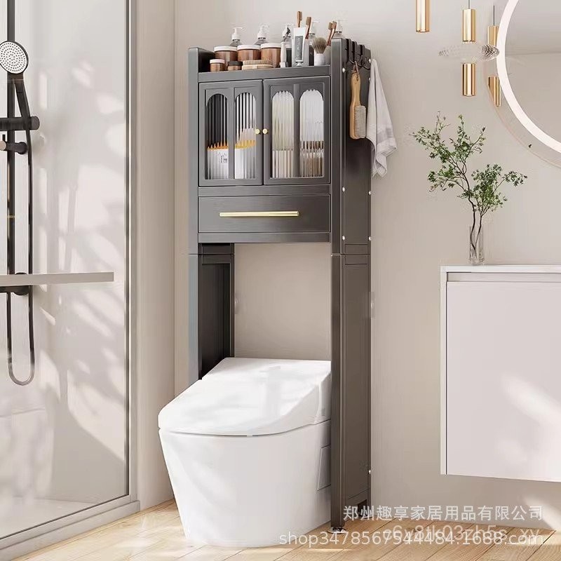 M/Washing Machine Rack Roller Flip Upper Shelf Balcony Floor Storage ...