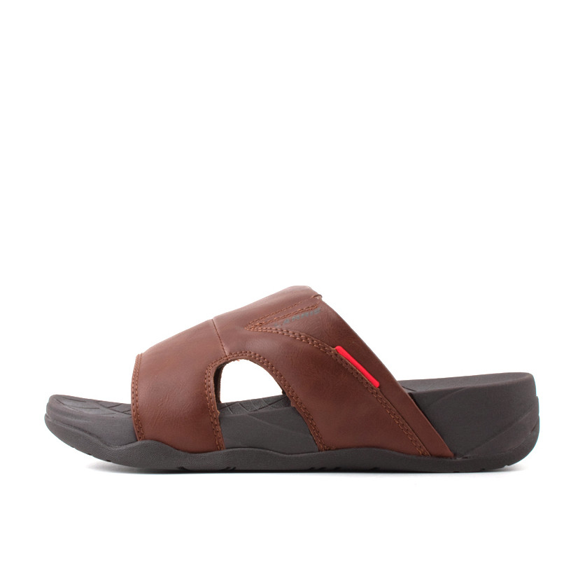 LARRIE Mens Brown Comfy Open Toe Sliders 592301-YK2SV-3P-BROWN | Shopee ...
