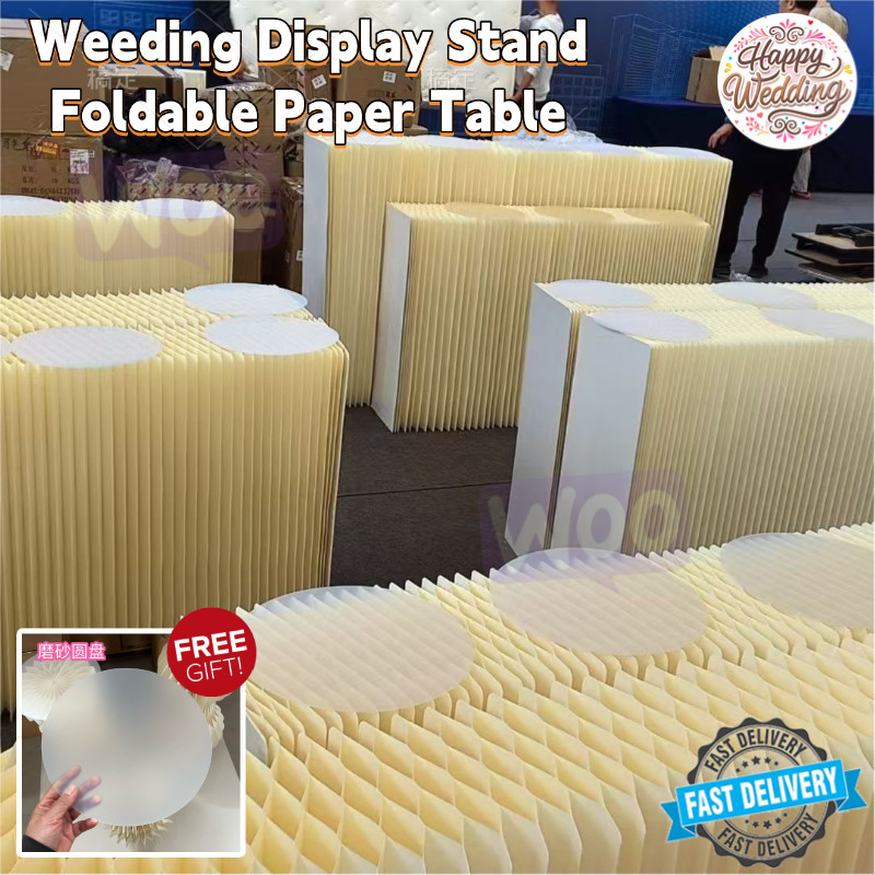 Folding Cake Stand Foldable Paper Table Extendable Paper Display Stand ...
