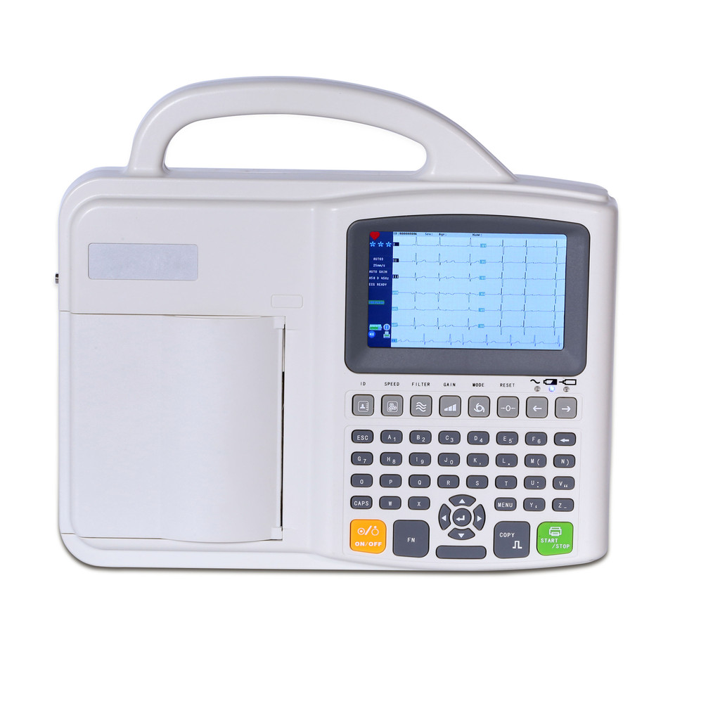 Touch Screen Digital 12-Channel ECG Wireless Based ECG Data Fast ...