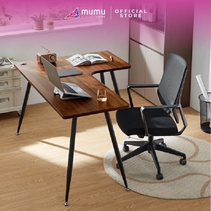 [MUMU Living] Greg L Corner Study Table | Shopee Malaysia