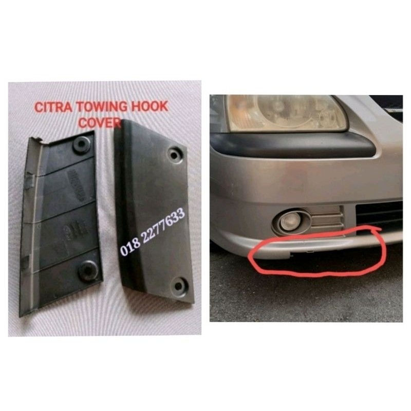 ORIGINAL NAZA CITRA Facelift FL TOWING HOOK Cover Front Bumper Cover ...