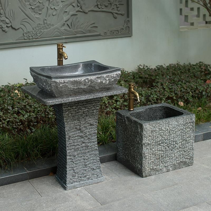 Contact seller/Stone Outdoor Wash Basin Courtyard Pool Inter-Platform Basin Garden Marble Wash ...