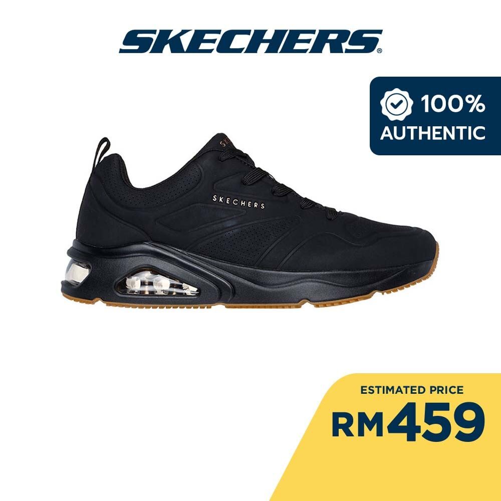 Skechers Men SKECHERS Street Tres Air Uno Ah Mazing Shoes 183090 BBK Air Cooled Memory Foam Kasut Sneaker Lelaki Shopee Malaysia