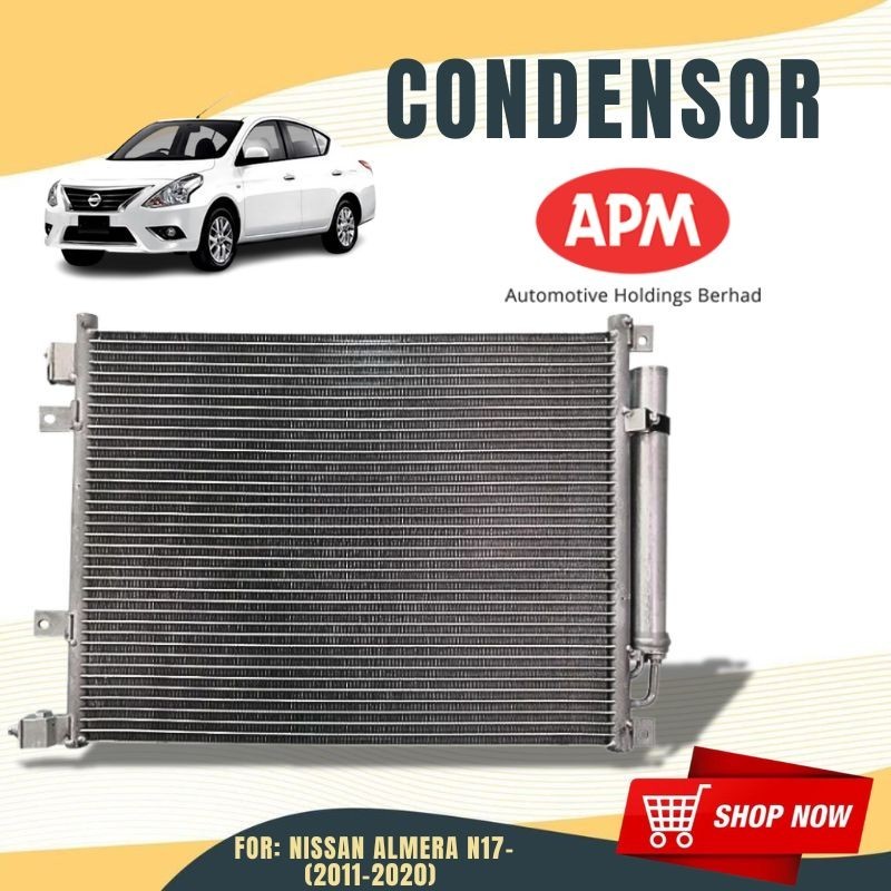 AIRCON CONDENSER FOR NISSAN ALMERA N17-(2011-2020) 🔴APM MALAYSIA🔴 100% ...