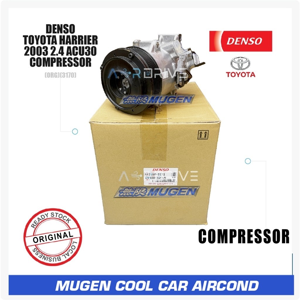 MGC DENSO TOYOTA HARRIER 2.4 ACU30 COMPRESSOR 3170 (ORG) | Shopee Malaysia