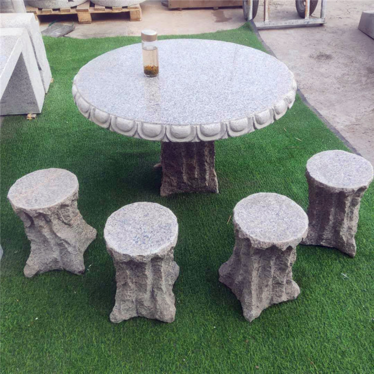 HY-6/Support customization-Granite Stone Table Stone Bench Park Square ...