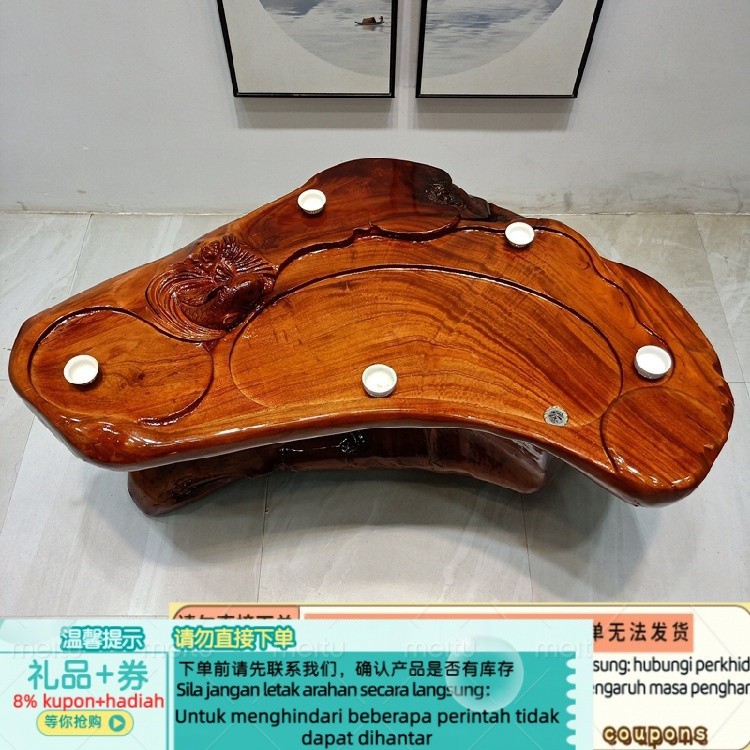 Get 7% coupon+gift】Root Carving Tea Table Overall Tree Root Camphor ...