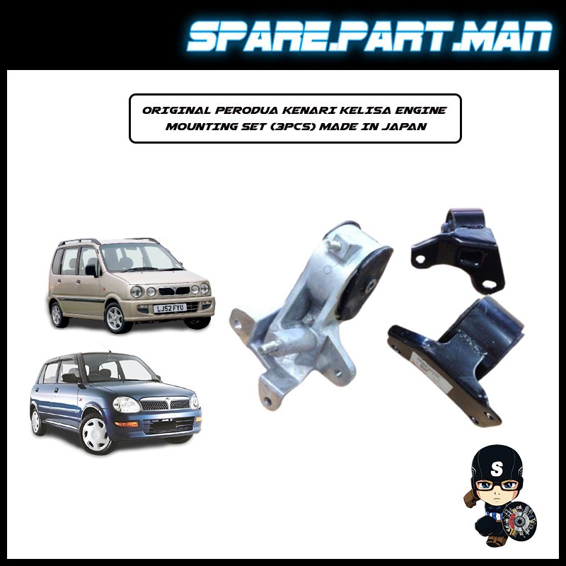 PERODUA KENARI KELISA ENGINE MOUNTING SET (3PCS) MADE IN JAPAN SPM ...