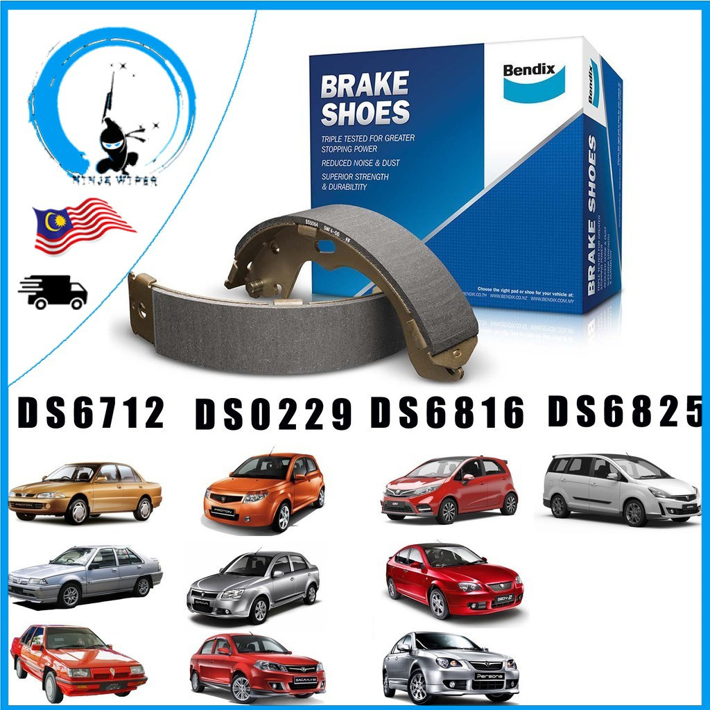 BENDIX REAR BRAKE SHOE PROTON WIRA BLM EXORA PERSONA GEN2 ARENA SAVVY ...