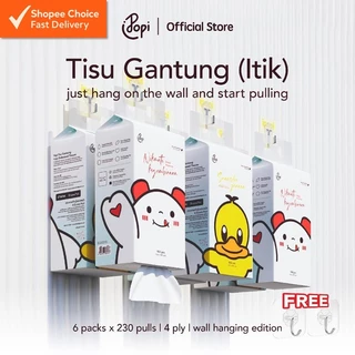 6 pek Popi Tisu Gantung 4 Lapisan | 4 ply Air-Cushion Tissues