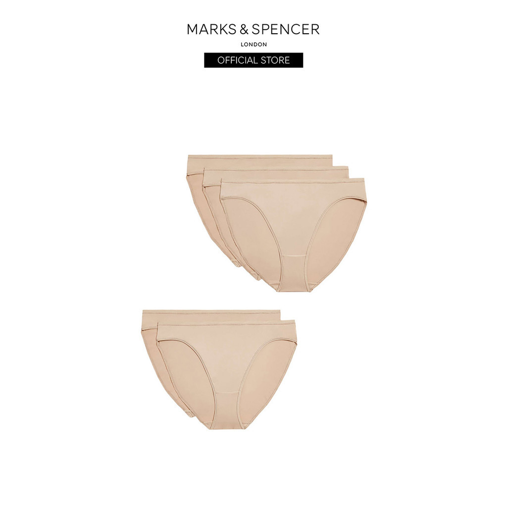 M&S 5pk No VPL Microfibre High Leg Knickers - T61/4100 | Shopee Malaysia