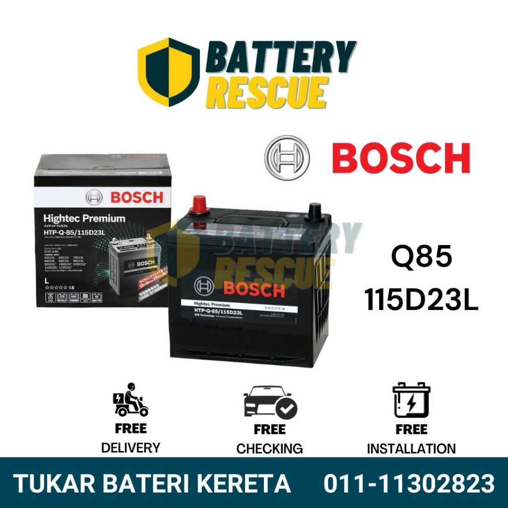 Installation Available] Q85 | 115D23L | BOSCH EFB | Start Stop (Idle) Car  Battery Bateri Kereta | Mazda Estima Harrier | Shopee Malaysia