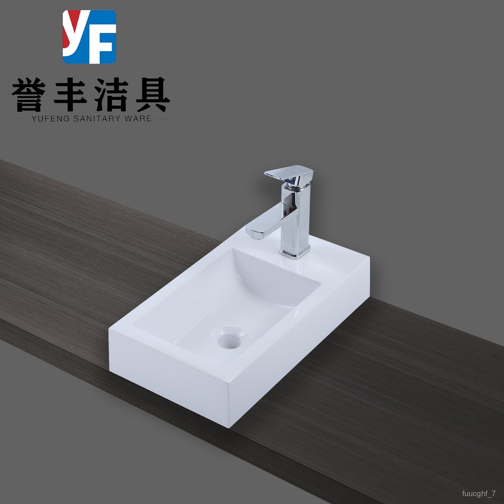 M/Wall-Mounted Artificial Stone Integrated Wash Basin Microlite Table ...