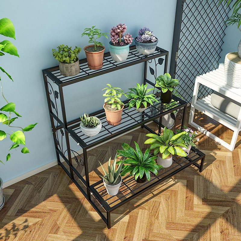 JY-8/American Style Rustic Iron Flower Stand Floor-standing Multi-layer ...