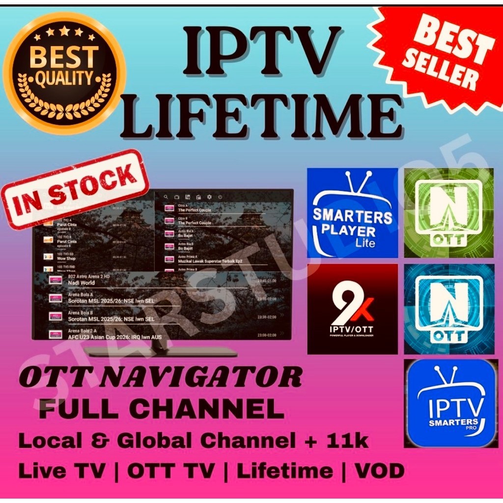OTT PLAYER OTT TV LIFETIME 2026 VERSION | Shopee Malaysia