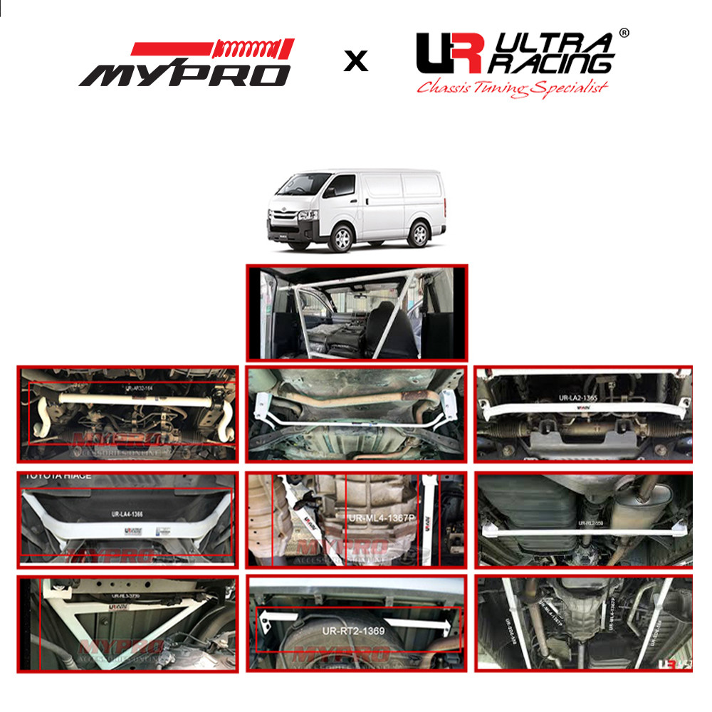 TOYOTA HIACE (H200) 2.0D,2.5D '04 (2WD) - 100%Original Ultra Racing Bar ...