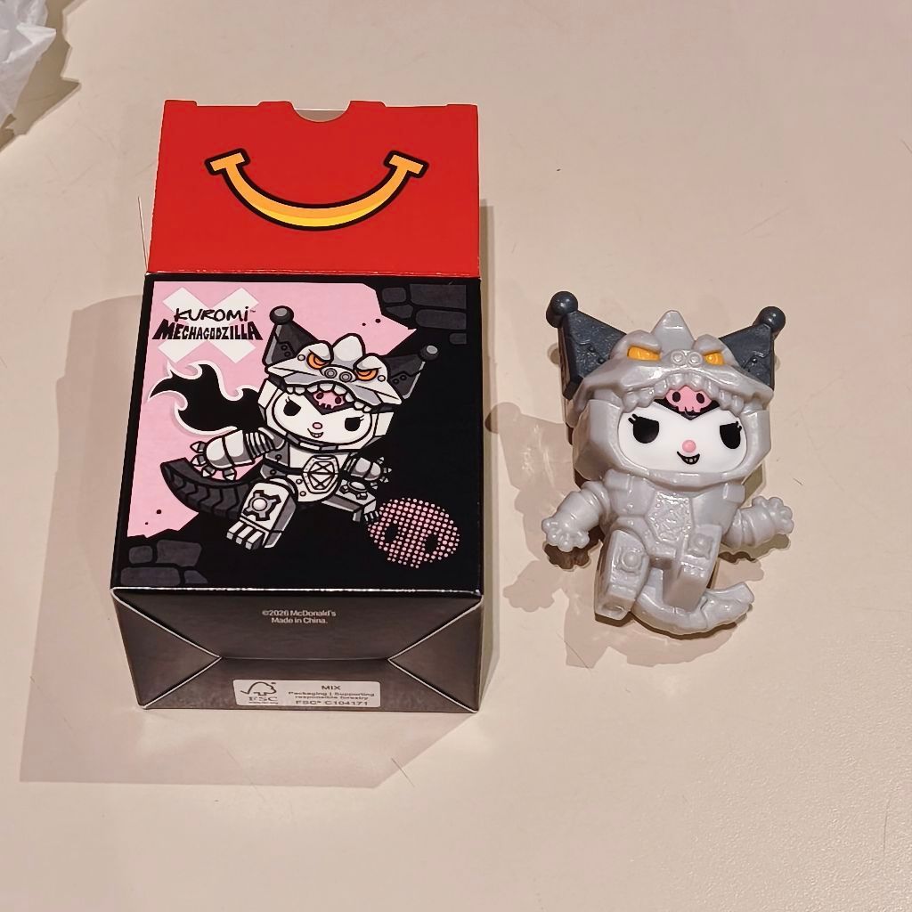 Sanrio X Godzilla Kuromi Mechagodzilla McDonald's Happy meal Toy Figure ...