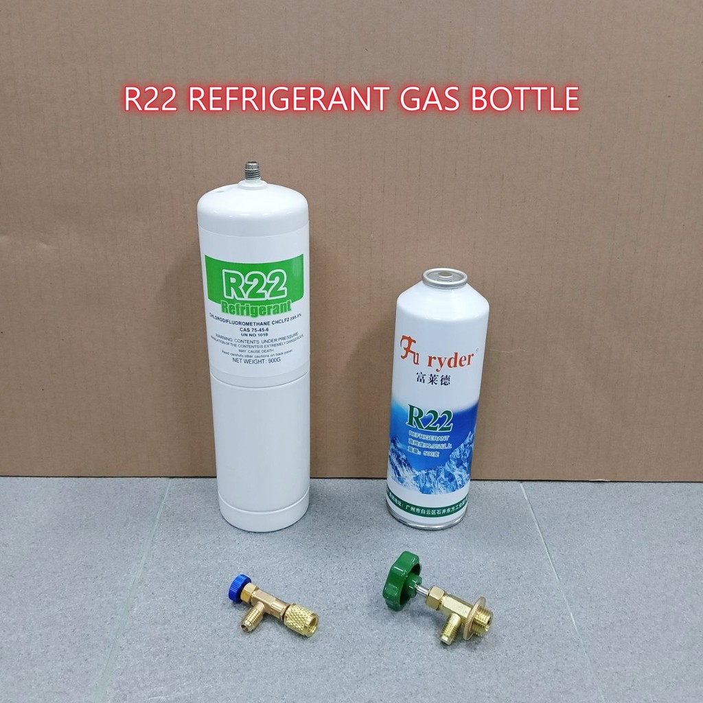 (R22) REFRIGERANT GAS COOLING BOTTLE OLD AIR CONDITIONER & REFRIGERATOR ...