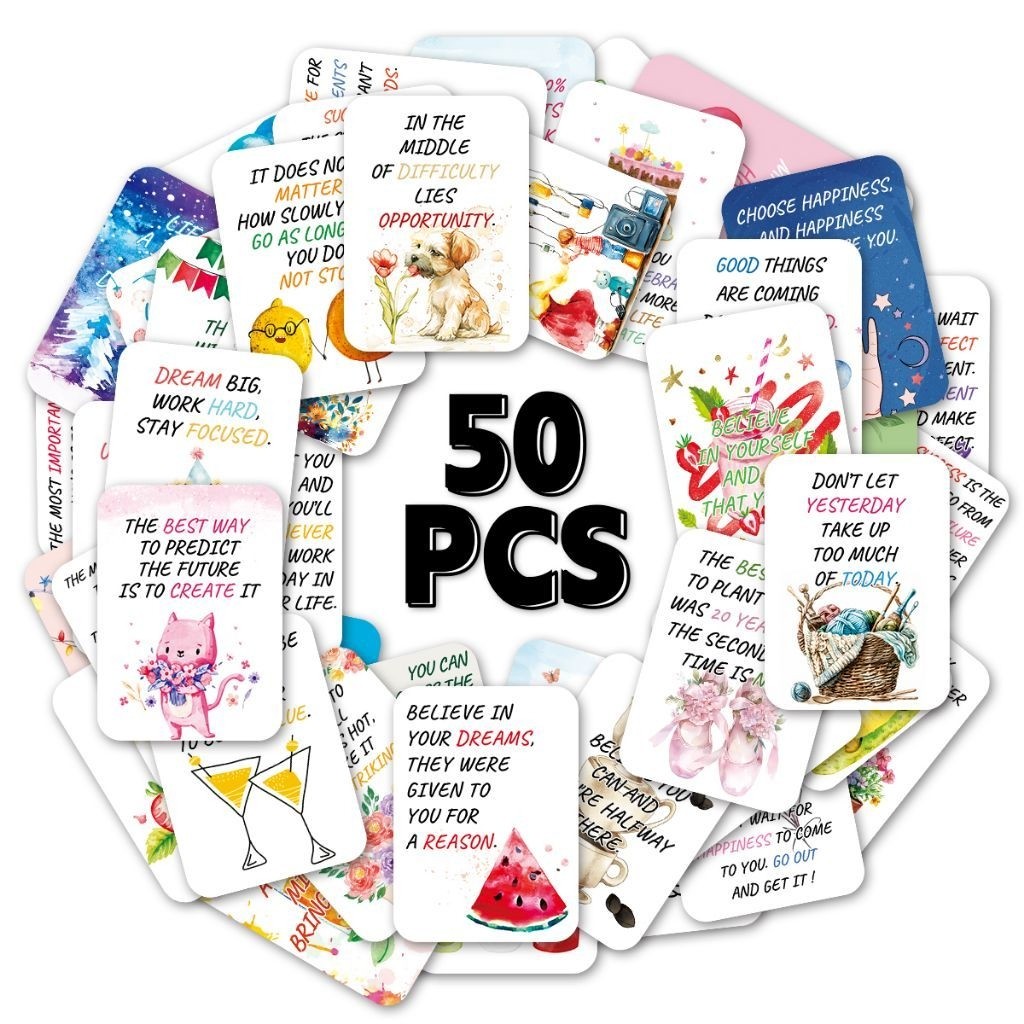 5Opcs Positive Encouragement Cards With Inspiration Text Daily ...