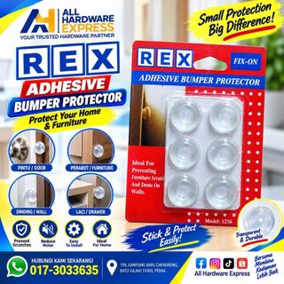 REX 1256 Transparent Door Bumper Rubber Protector Anti Impact Pad ...