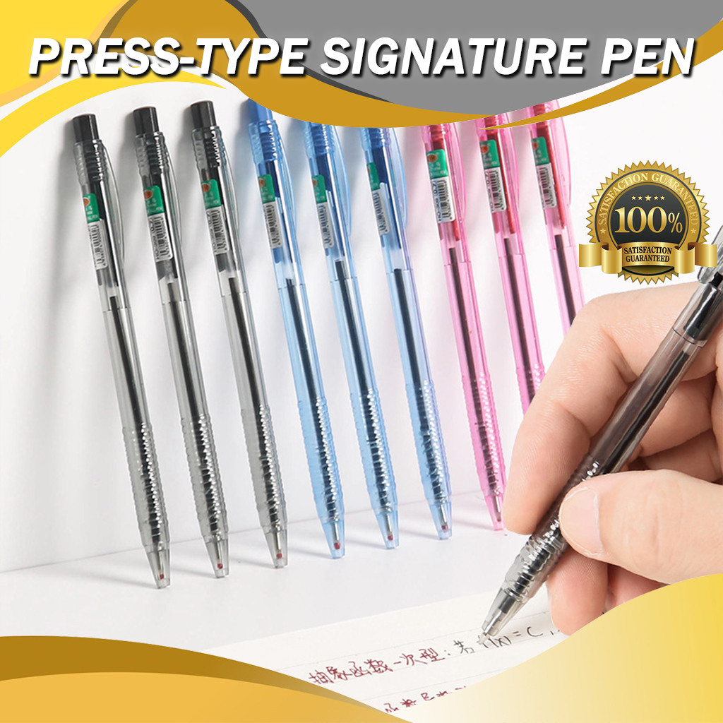 Classic Press Gel Ink Pen 0.7mm Bullet Signature Pen Office Fountain ...