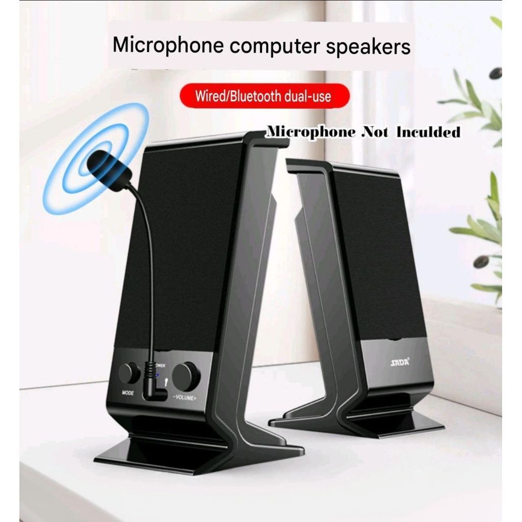 SADA Bluetooth Wired Dual Connection Laptop Computer Desktop Speaker ...