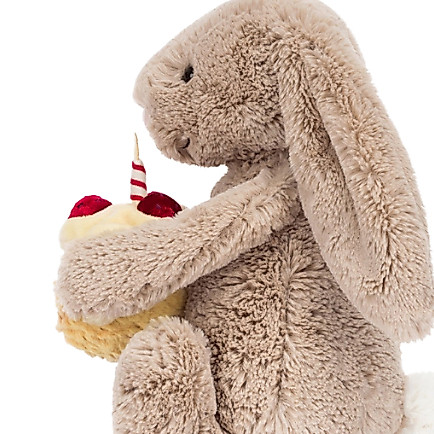 Jellycat 100% Original Authentic Bashful Beige Bunny 'Birthday