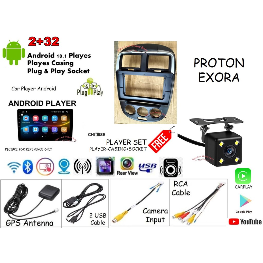 Proton EXORA 2020 - 2023 android player 10 inch PLUG N PLAY with OEM ...