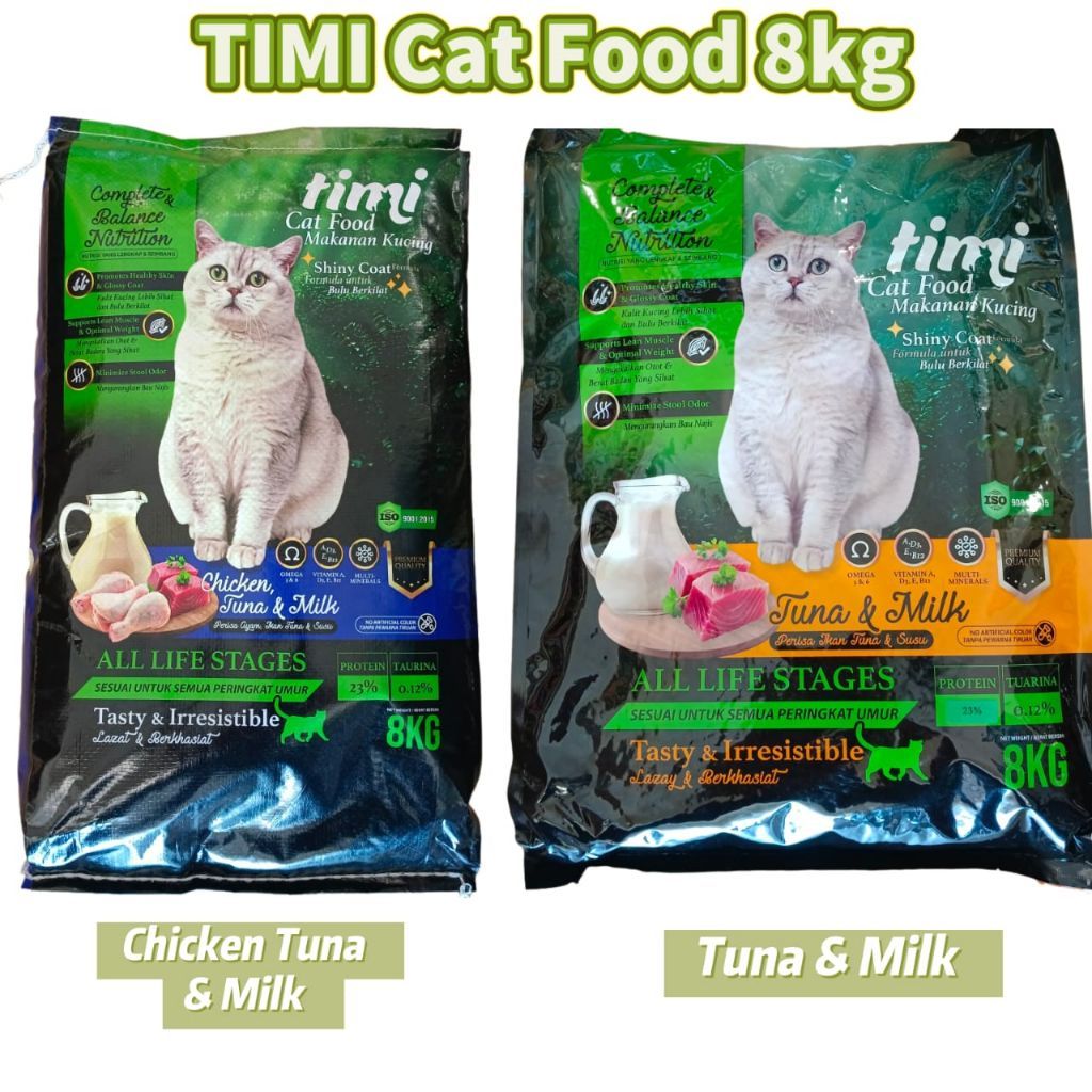 TIMI Cat Food Chicken,Tuna & Milk/Tuna & Milk 8kg | Shopee Malaysia