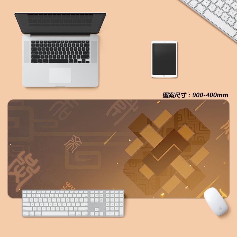 Genshin Impact Mouse Pad Lockrand Non-slip HD Keyboard Pad Zhongli Klee ...