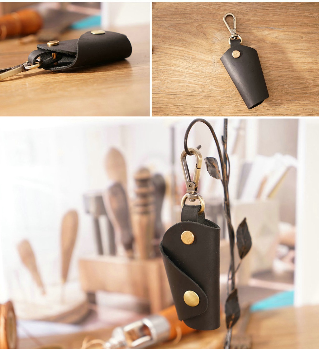 New arrivals Genuine Leather Portable Mini Key Holder Fashion Creative ...