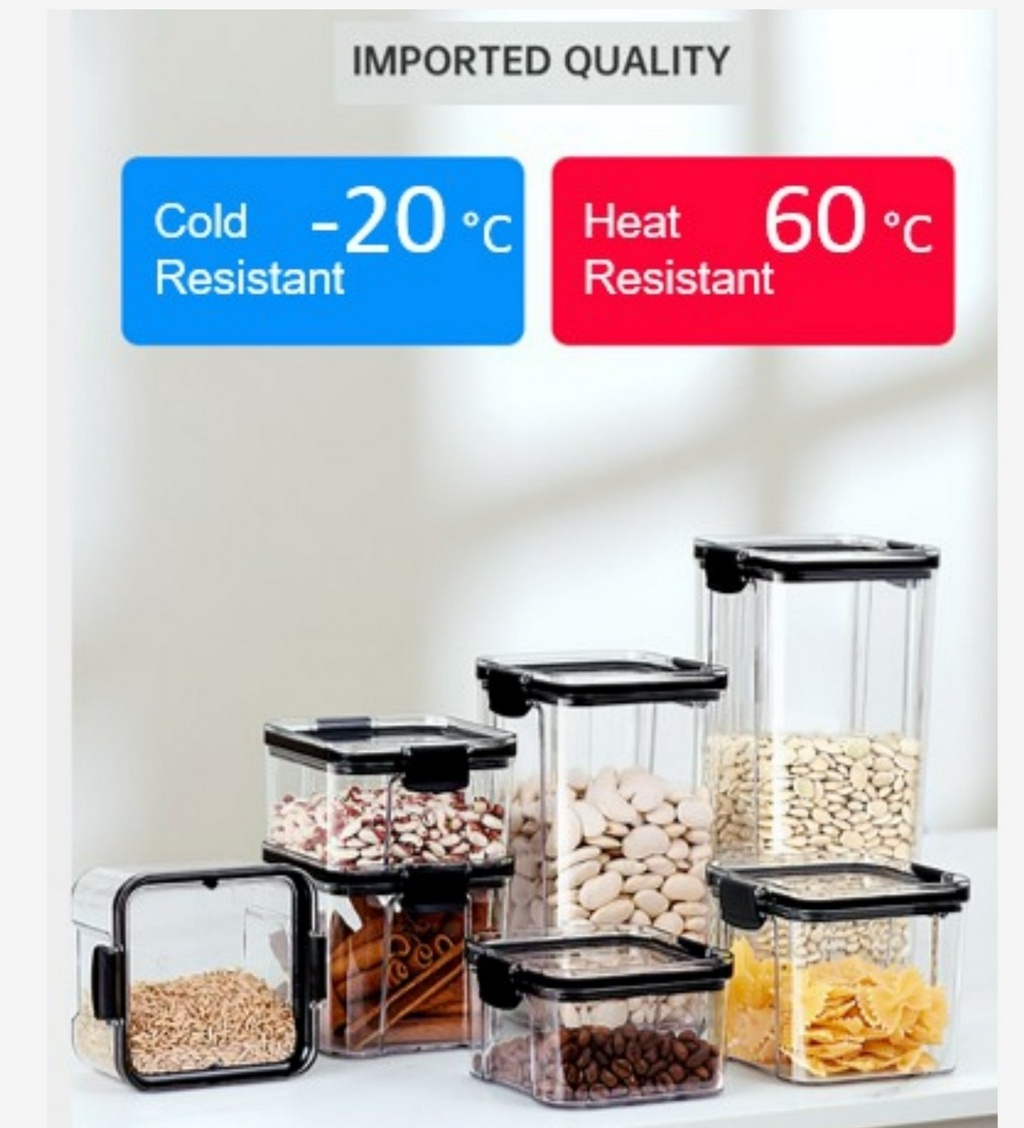 [Shopee Choice] Airtight Container Kitchen Plastic Container Square ...