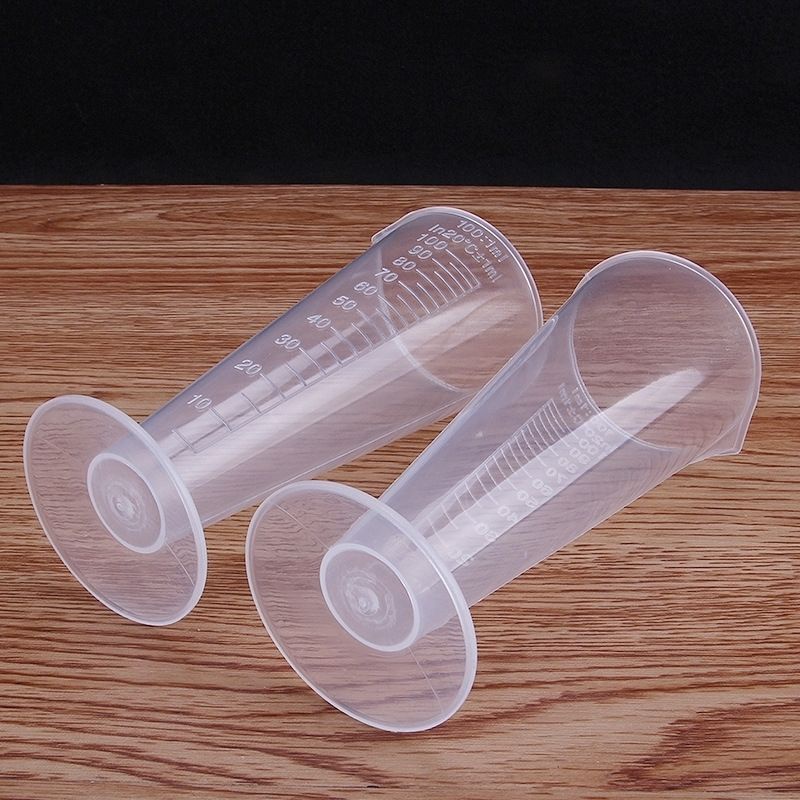 25/50/100ml Triangle Measuring Cup Lab Plastic Conical Graduated ...