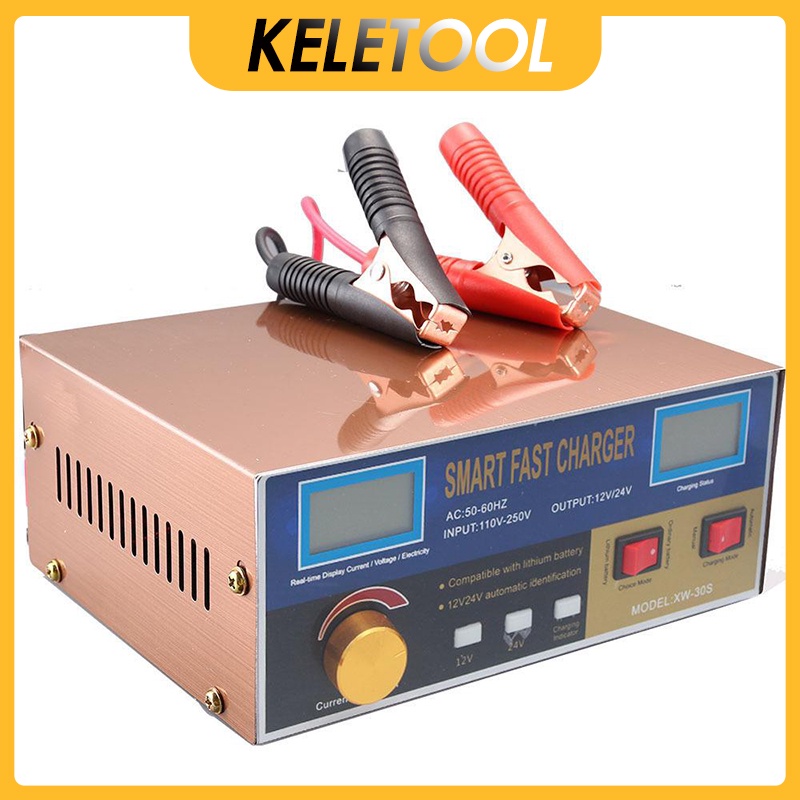 XW30s 12V 24V 400W Car Battery Charger Startstop LeadAcid Li ion