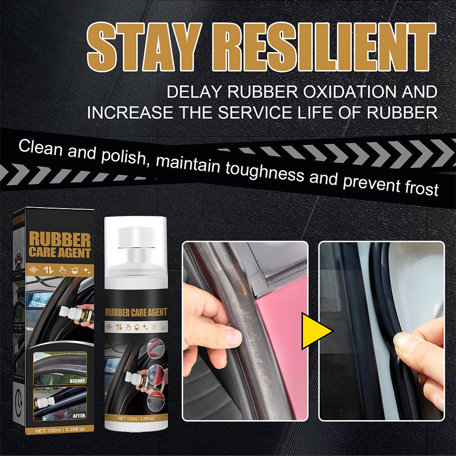 SEAMETAL 100ml Car Rubber Curing Agent Car Dirt Remover Rubber ...